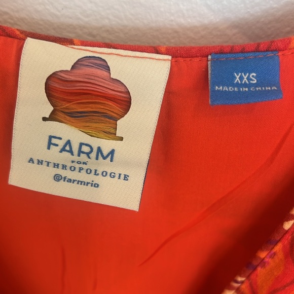 @farmrio Farm for Anthropologie Red Motif Maxi Dress Size XXS *Sold Out Online* - Picture 6 of 7